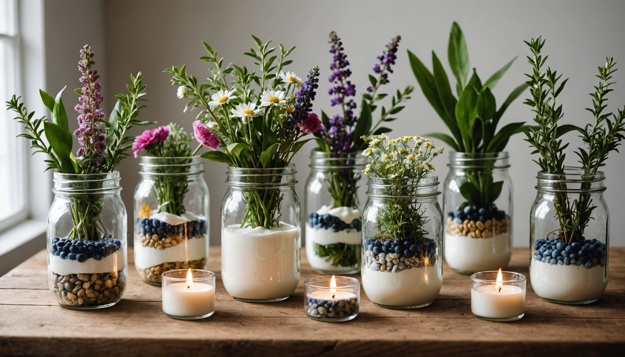 découvrez des idées créatives et écologiques pour décorer votre intérieur avec des pots de yaourt en verre. transformez ces contenants en objets de décoration uniques et originaux, parfaits pour apporter une touche personnelle à votre chez-vous.